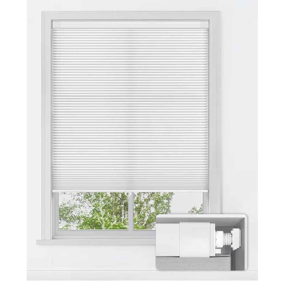 LazBlinds Cordless Cellular Shades White No Drill Honeycomb Blinds 22W x 72H NEW
